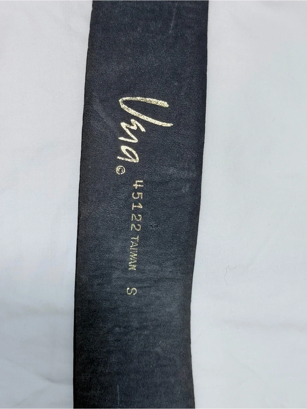 Vera Gray Wide Waist Belt Modern Silver Statement Buckle Size S
